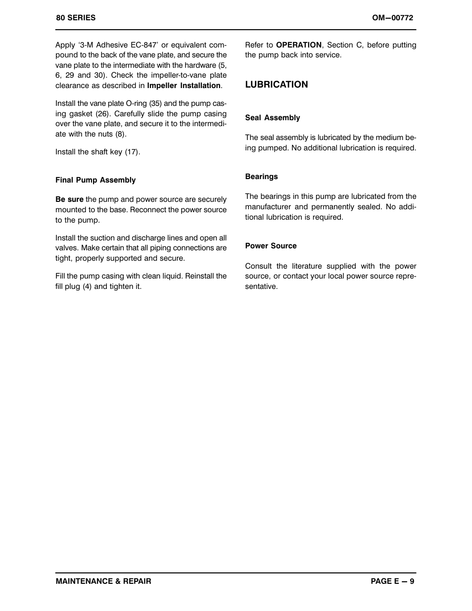 Gorman-Rupp Pumps 81 1/2E9-B 334698 and up User Manual | Page 30 / 31