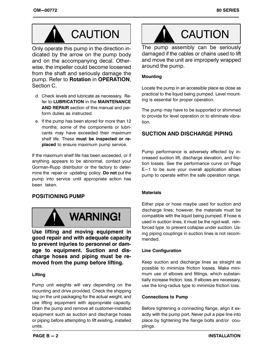 Gorman-Rupp Pumps 81 1/2E9-B 334698 and up User Manual | Page 9 / 31