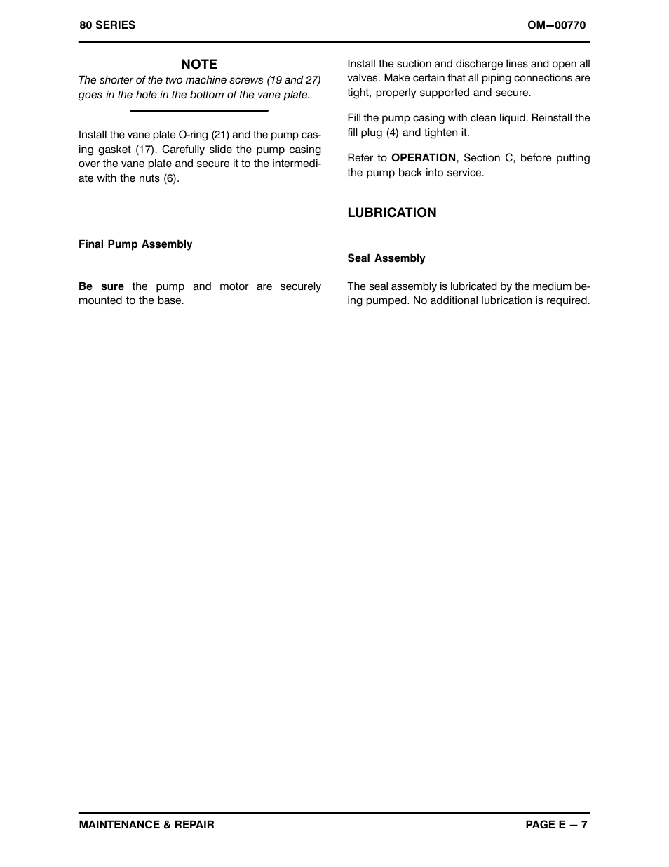 Gorman-Rupp Pumps 81 1/2E3-X1.5 3P 387385 and up User Manual | Page 25 / 26