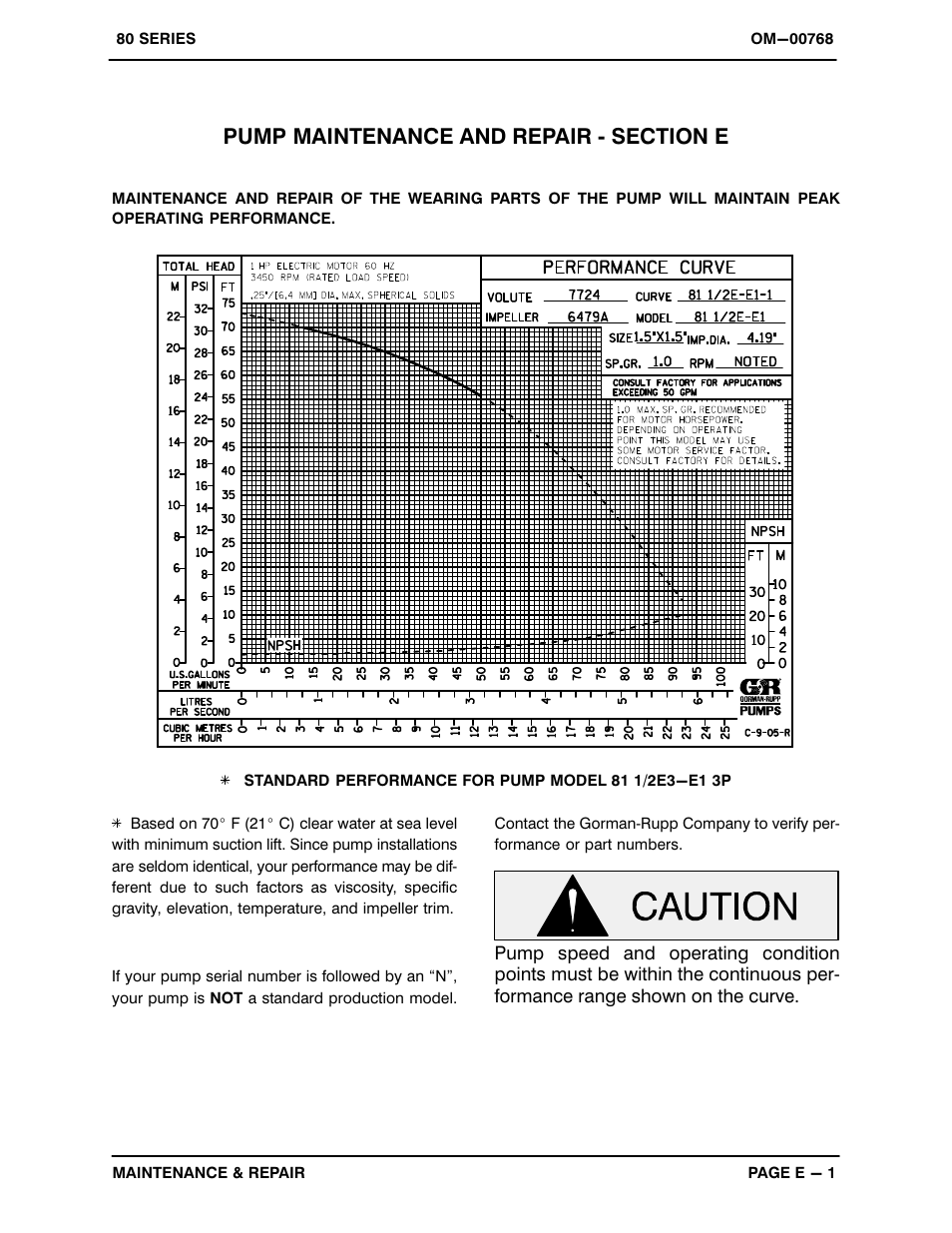 Gorman-Rupp Pumps 81 1/2E3-E1 3P 318671 and up User Manual | Page 19 / 26