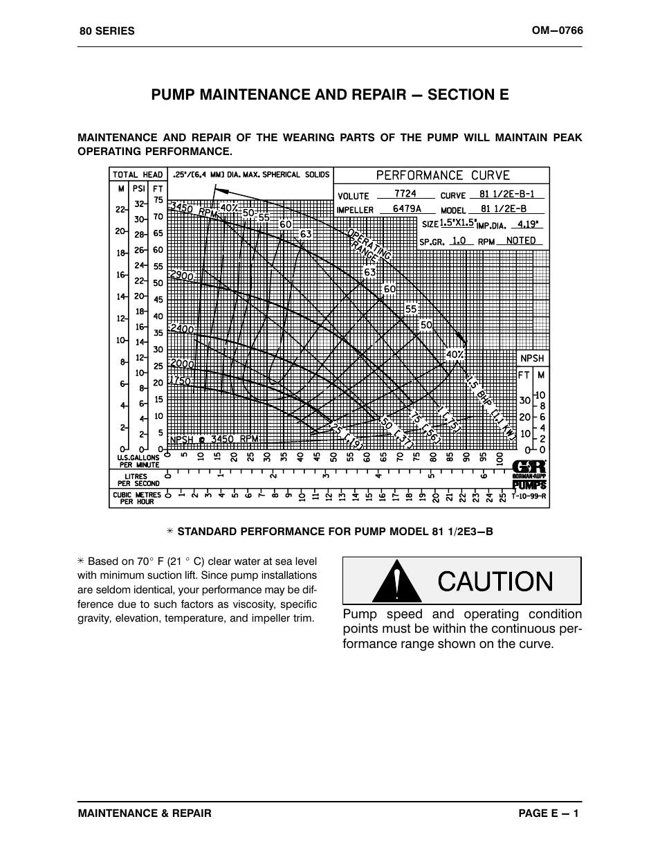 Pump maintenance and repair - section e | Gorman-Rupp Pumps 81 1/2E3-B 341115 and up User Manual | Page 19 / 28