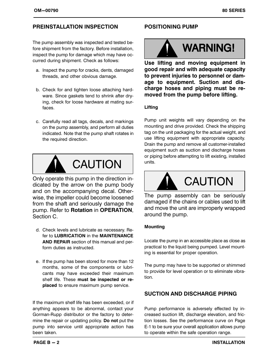 Gorman-Rupp Pumps 81 1/2D52-B 1286723 and up User Manual | Page 8 / 29