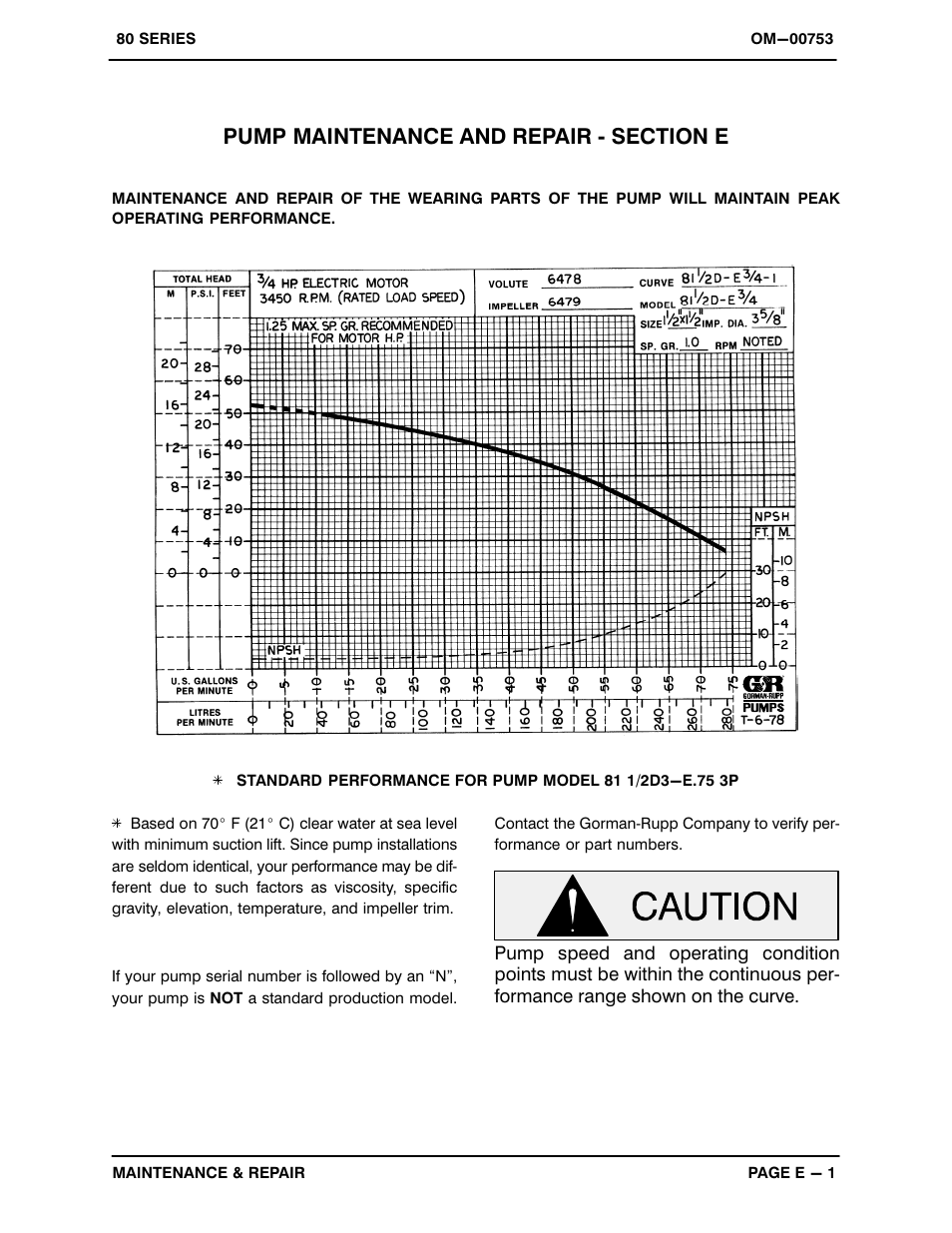 Gorman-Rupp Pumps 81 1/2D3-E.75 3P 252952 and up User Manual | Page 19 / 26