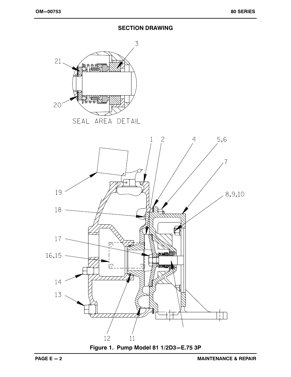 Gorman-Rupp Pumps 81 1/2D3-E.75 3P 252952 and up User Manual | Page 20 / 26