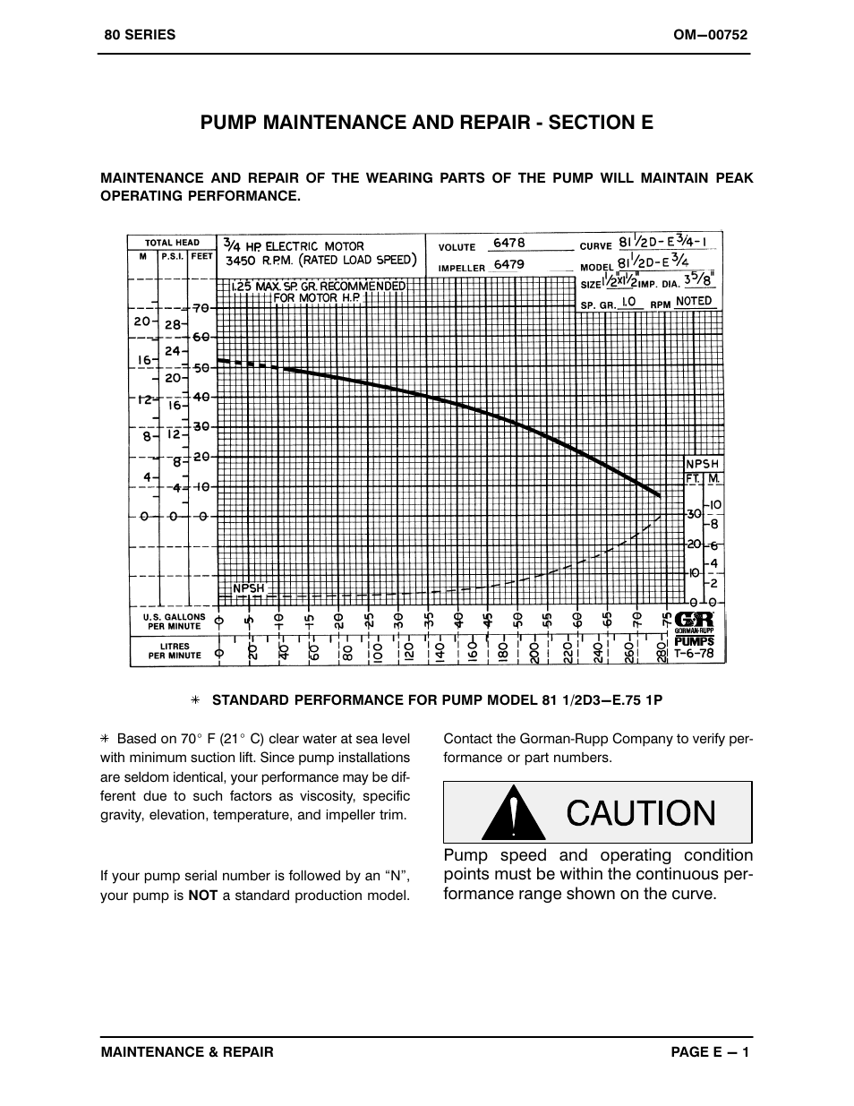 Gorman-Rupp Pumps 81 1/2D3-E.75 1P 252952 and up User Manual | Page 19 / 26