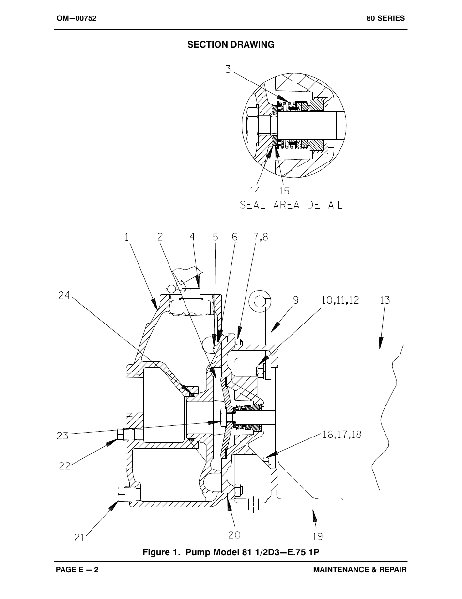 Gorman-Rupp Pumps 81 1/2D3-E.75 1P 252952 and up User Manual | Page 20 / 26