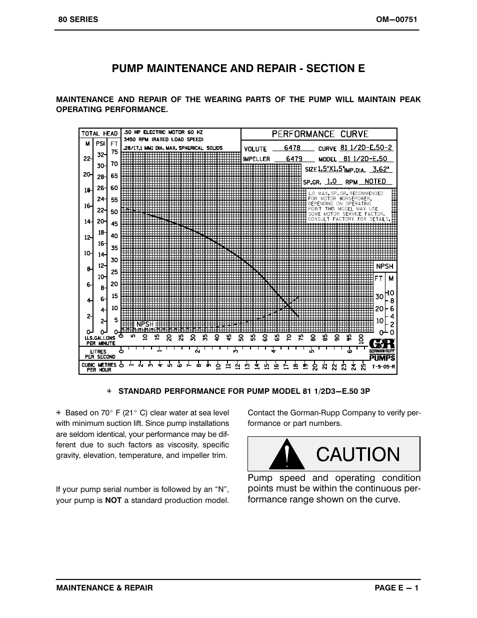 Gorman-Rupp Pumps 81 1/2D3-E.50 3P 262113 and up User Manual | Page 19 / 26