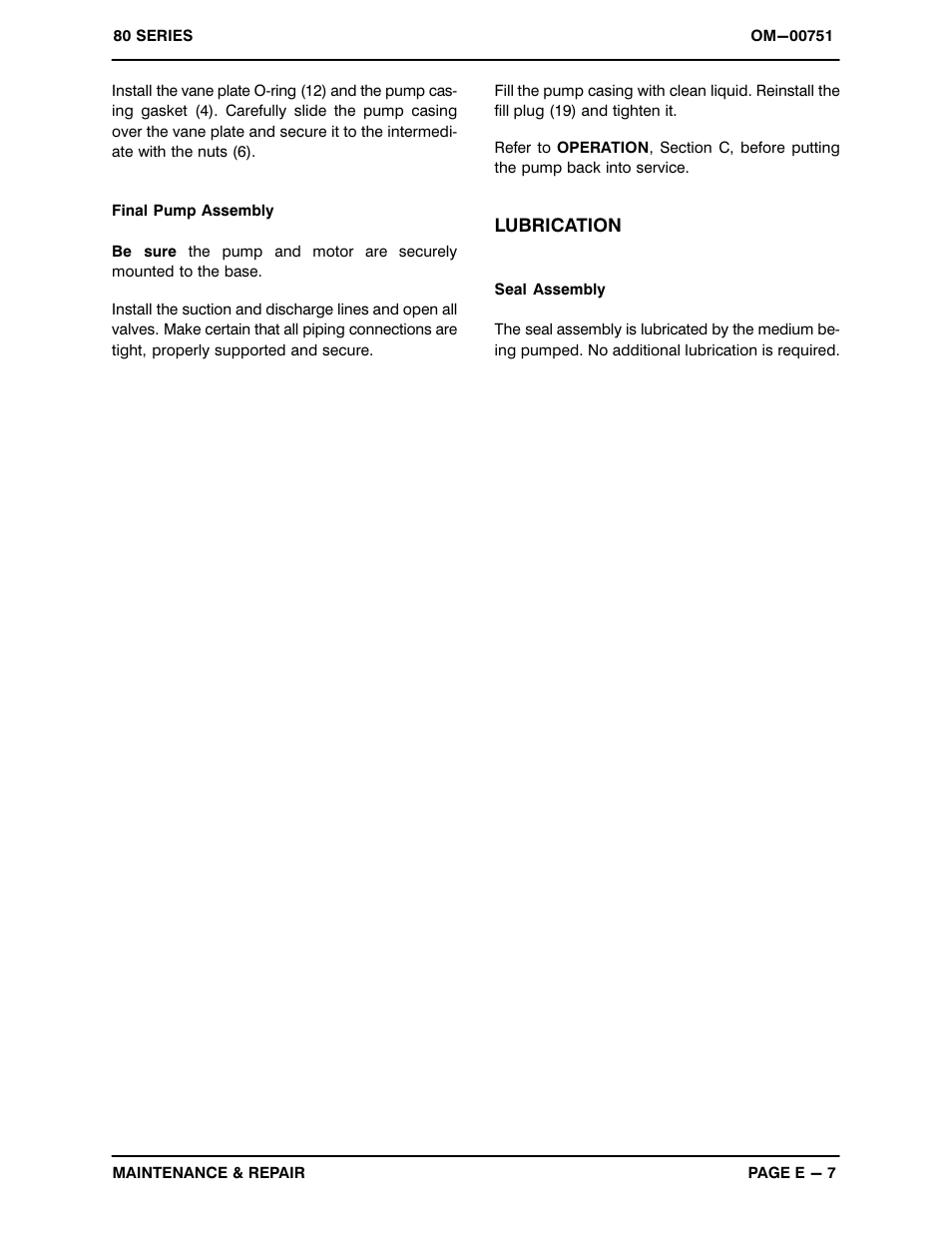 Gorman-Rupp Pumps 81 1/2D3-E.50 3P 262113 and up User Manual | Page 25 / 26