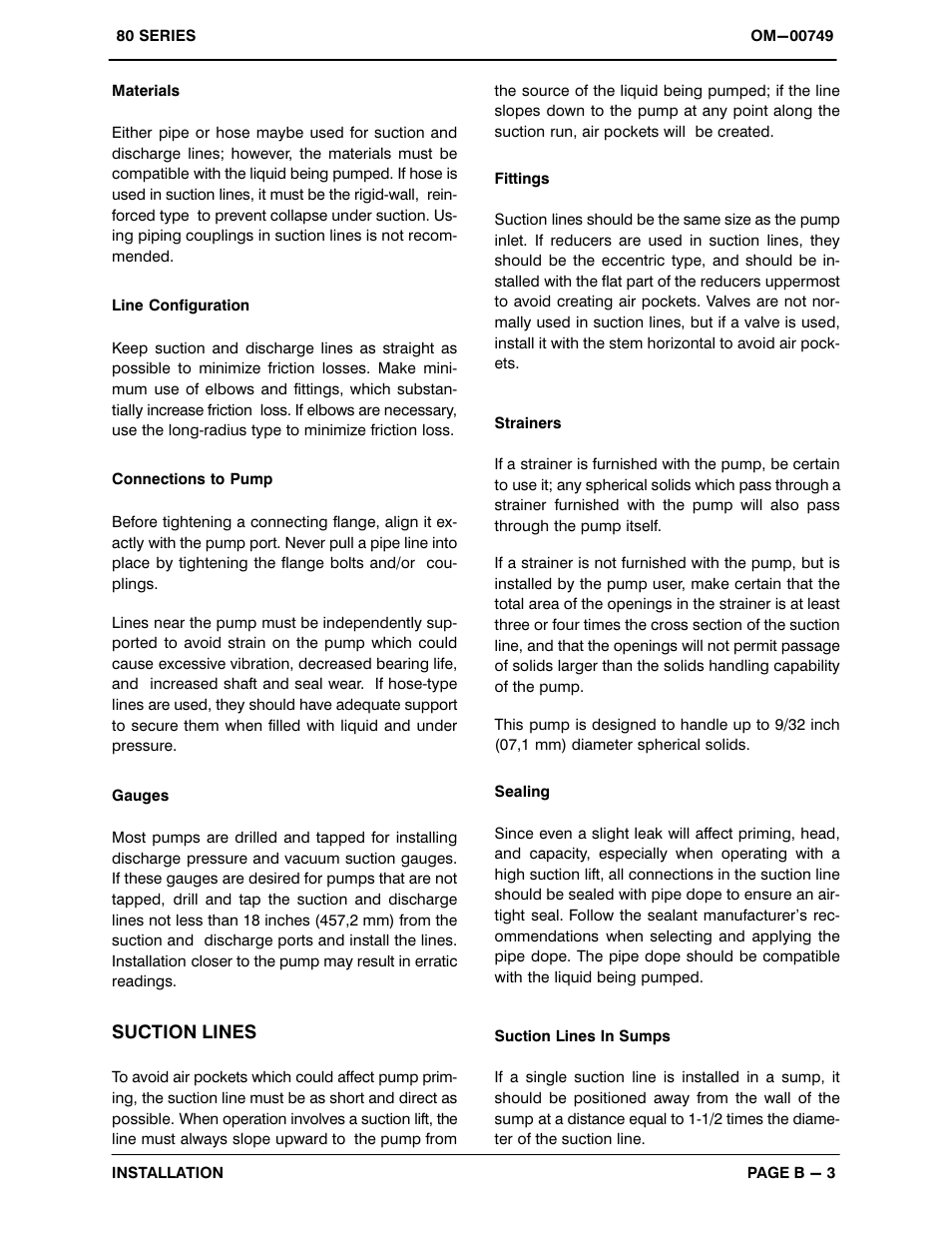 Gorman-Rupp Pumps 81 1/2D3-B 359802 and up User Manual | Page 9 / 29