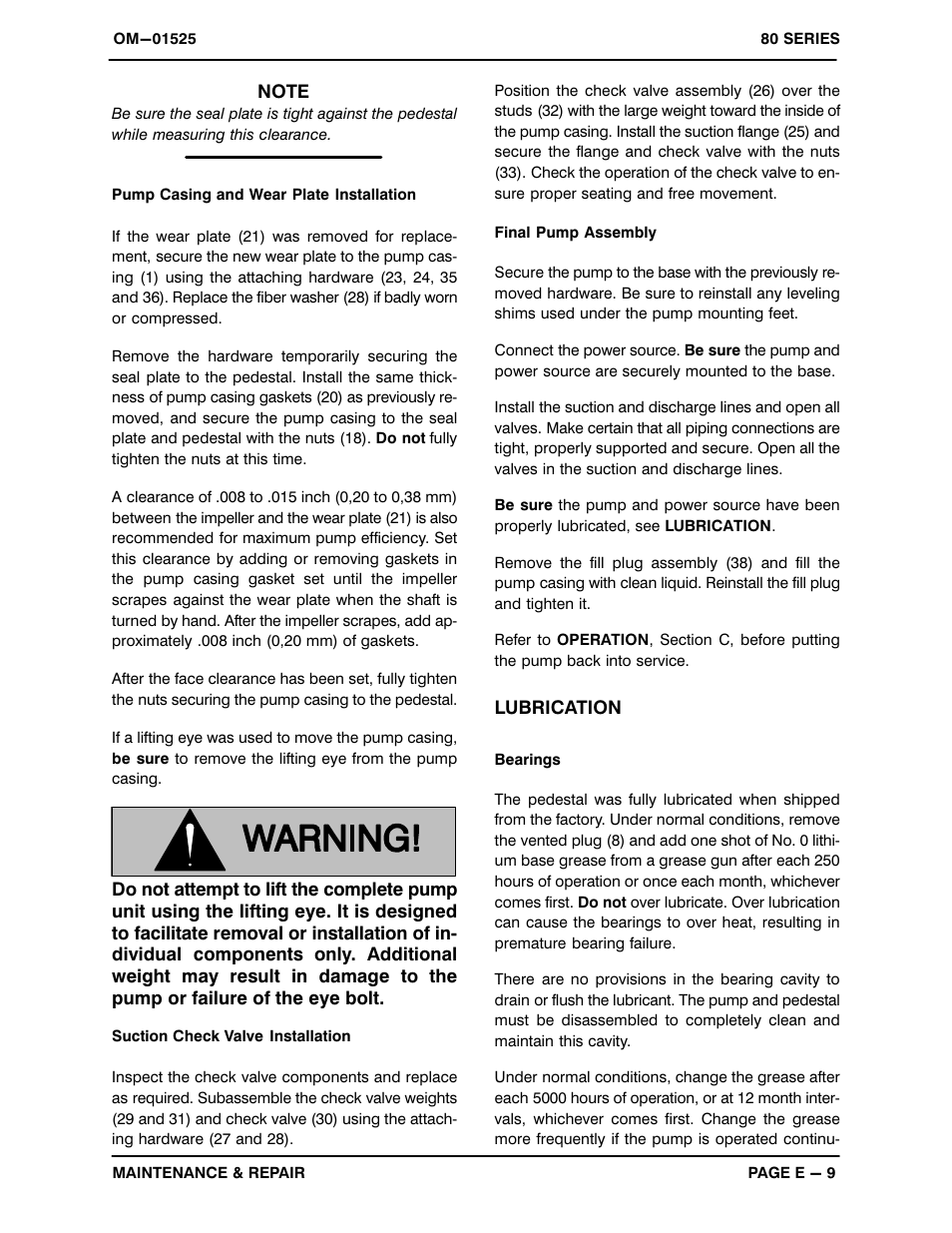 Gorman-Rupp Pumps 81 1/2B52-B 1240557 and up User Manual | Page 28 / 30