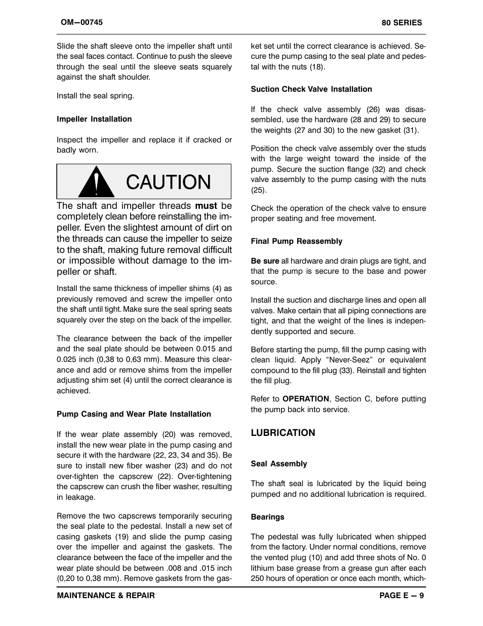 Gorman-Rupp Pumps 81 1/2B3-B 263741 and up User Manual | Page 29 / 31