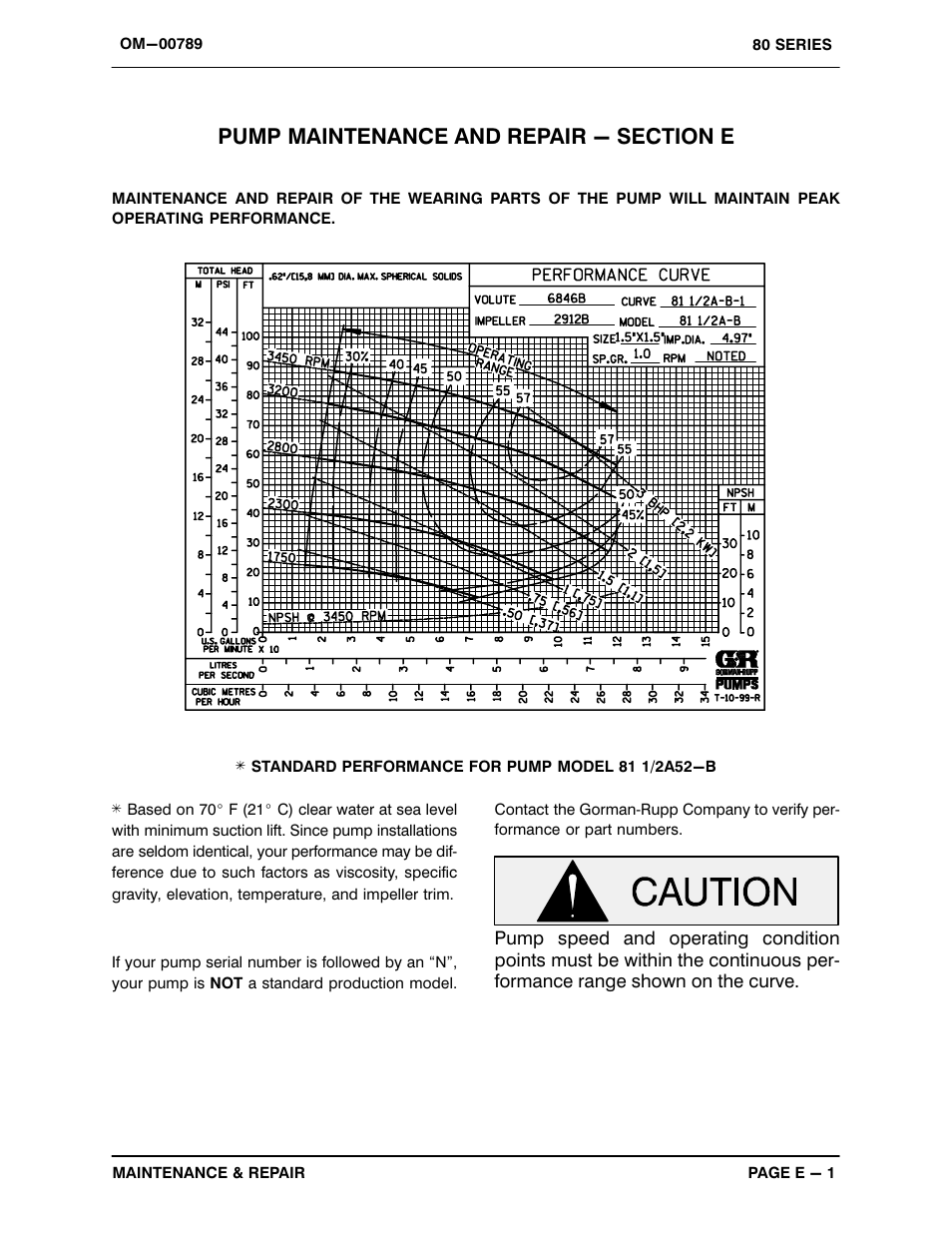 Pump maintenance and repair - section e | Gorman-Rupp Pumps 81 1/2A52-B 1233759 and up User Manual | Page 20 / 30