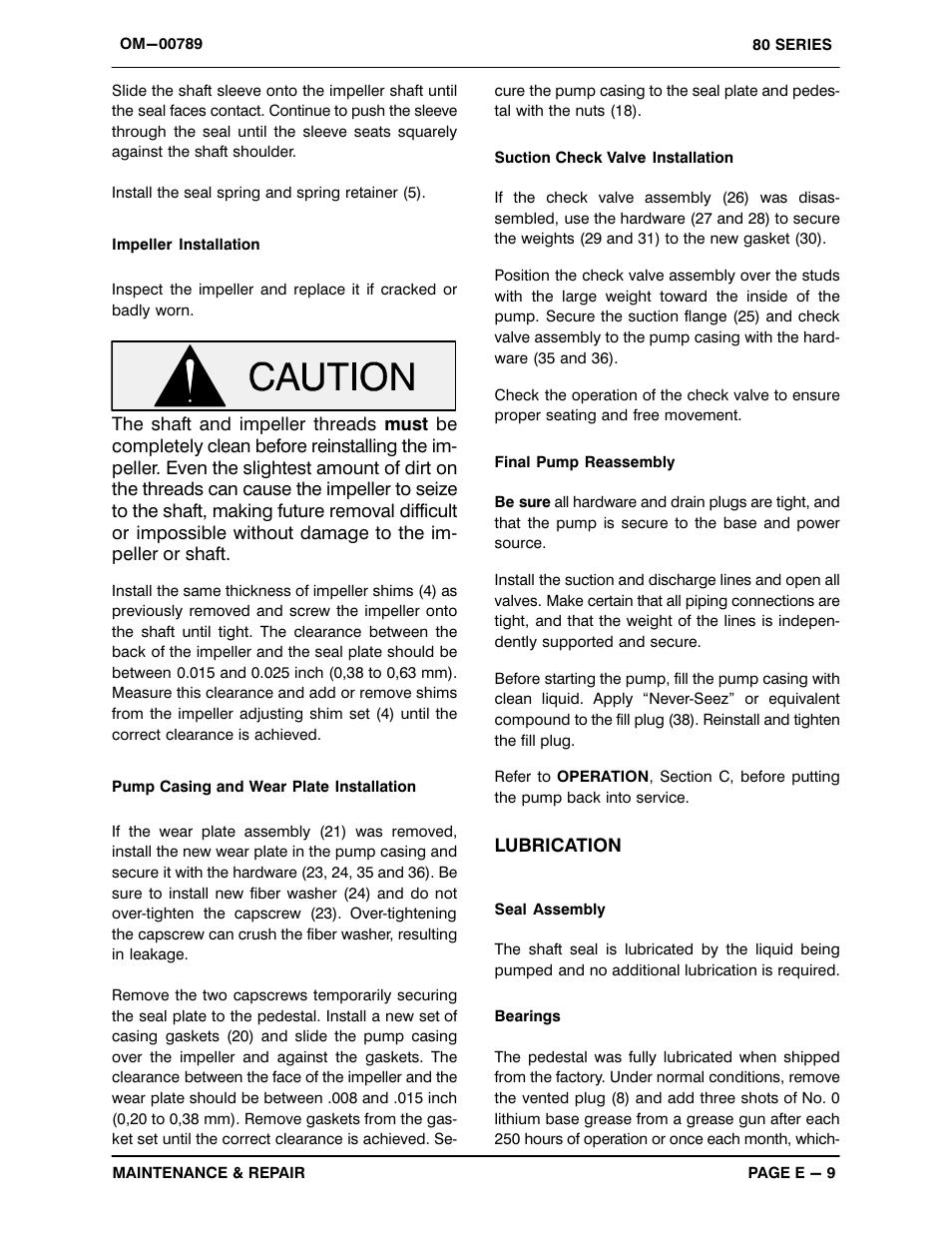 Gorman-Rupp Pumps 81 1/2A52-B 1233759 and up User Manual | Page 28 / 30