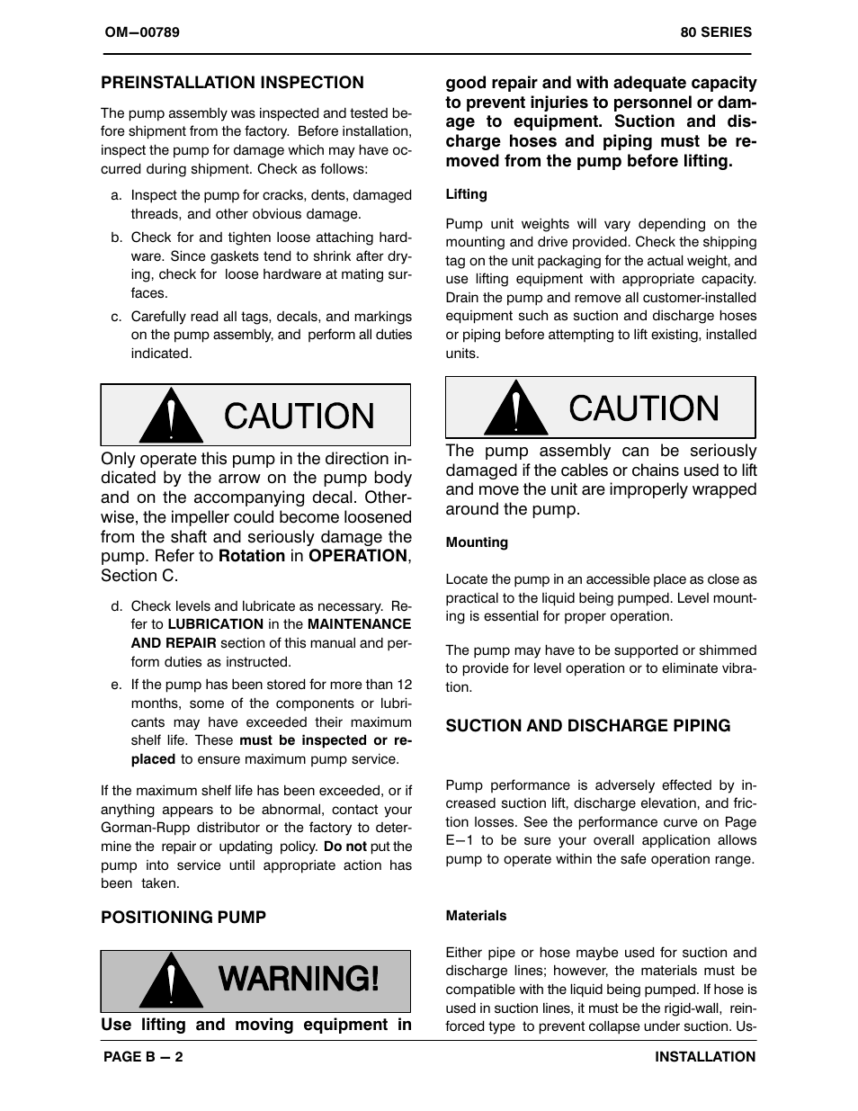 Gorman-Rupp Pumps 81 1/2A52-B 1233759 and up User Manual | Page 8 / 30