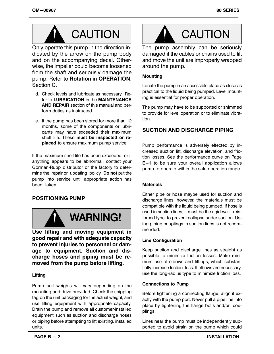 Gorman-Rupp Pumps 86B3-B 819132 and up User Manual | Page 9 / 33