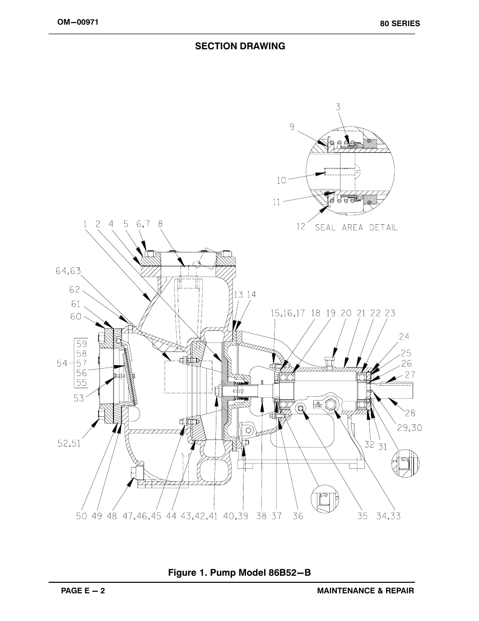 Section drawing | Gorman-Rupp Pumps 86B52-B 1336823 and up User Manual | Page 23 / 33