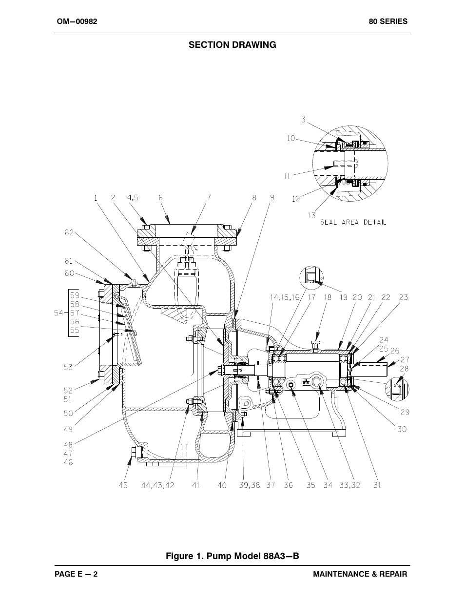 Figure 1. pump model 88a3−b | Gorman-Rupp Pumps 88A3-B 818301 and up User Manual | Page 24 / 33