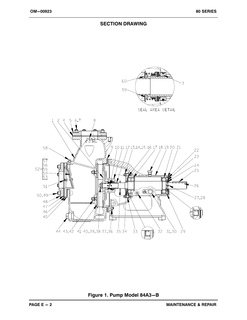 Figure 1. pump model 84a3−b | Gorman-Rupp Pumps 84A3-B 818301 and up User Manual | Page 24 / 33