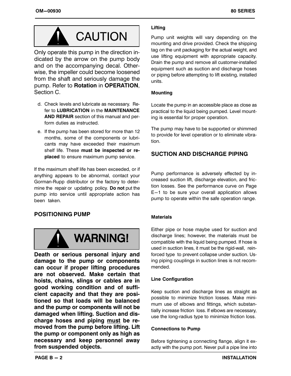 Gorman-Rupp Pumps 84B2-B 667409 and up User Manual | Page 9 / 33