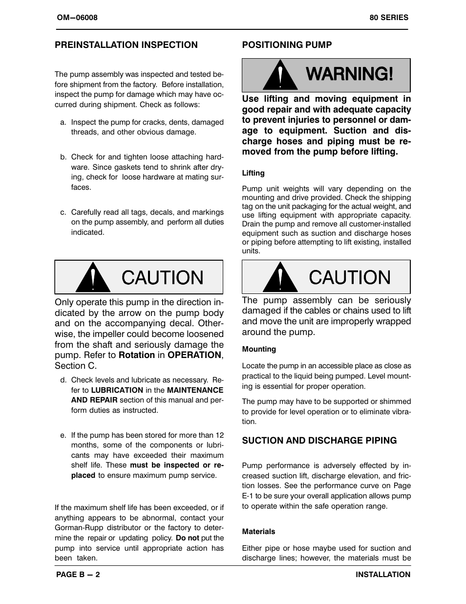 Gorman-Rupp Pumps 84B31-B 1364371 and up User Manual | Page 9 / 31