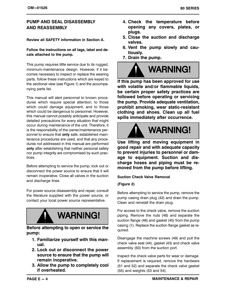 Pump and seal disassemblyand reassembly | Gorman-Rupp Pumps 84B52-B 1324770 and up User Manual | Page 22 / 30