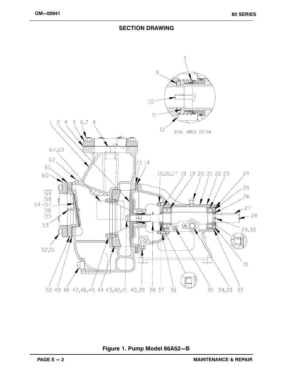 Section drawing | Gorman-Rupp Pumps 86A52-B 1329204 and up User Manual | Page 23 / 34