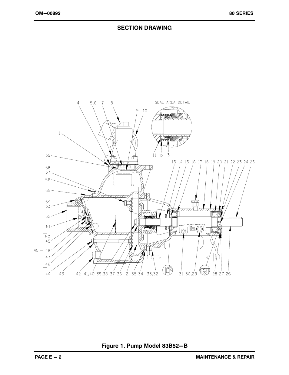 Section drawing | Gorman-Rupp Pumps 83B52-B 1329030 and up User Manual | Page 23 / 32