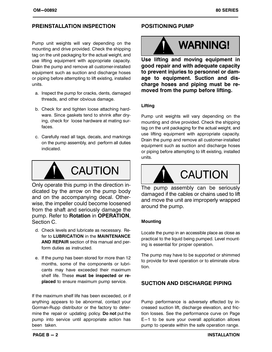 Gorman-Rupp Pumps 83B52-B 1329030 and up User Manual | Page 8 / 32