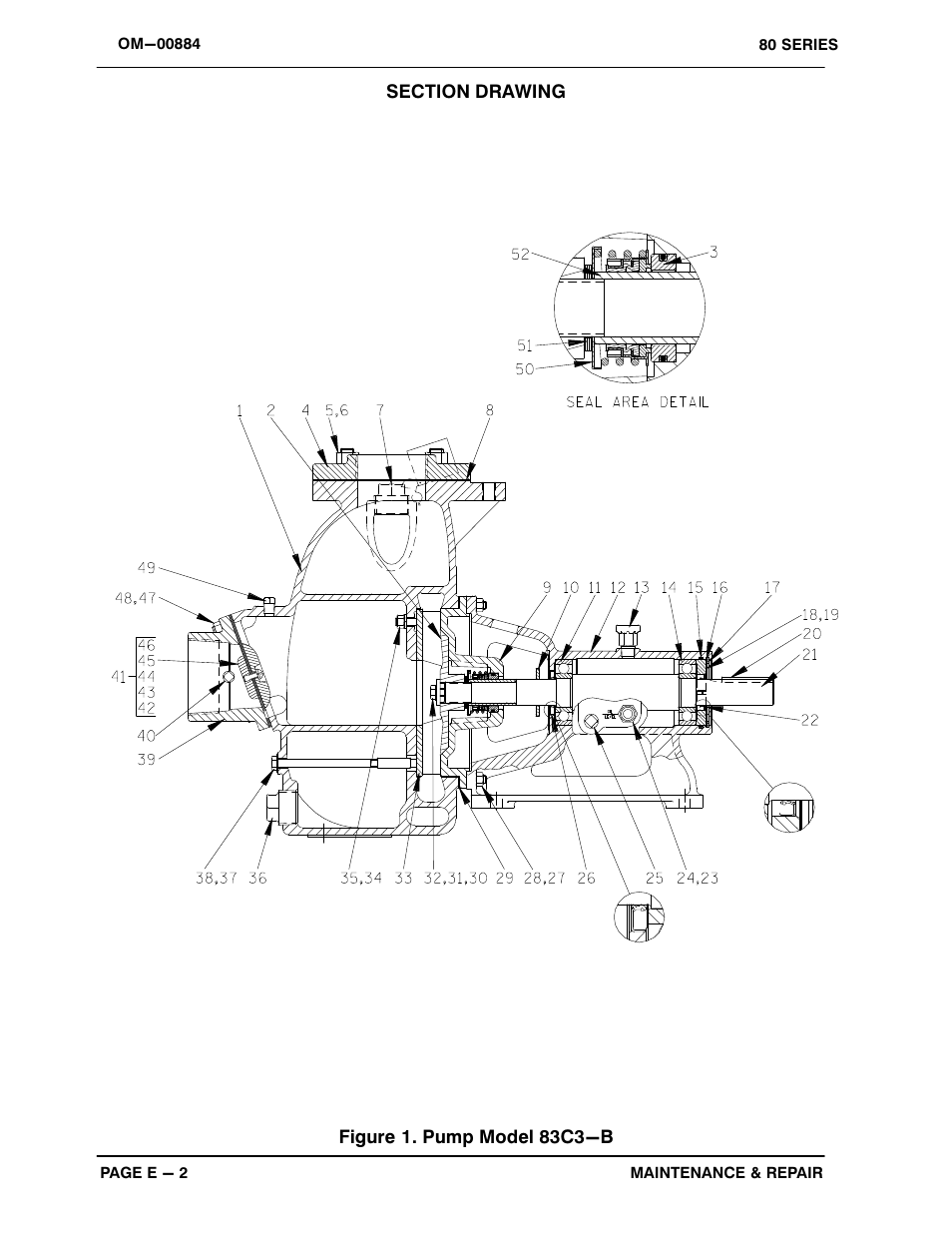 Figure 1. pump model 83c3−b | Gorman-Rupp Pumps 83C3-B 814600 and up User Manual | Page 23 / 32