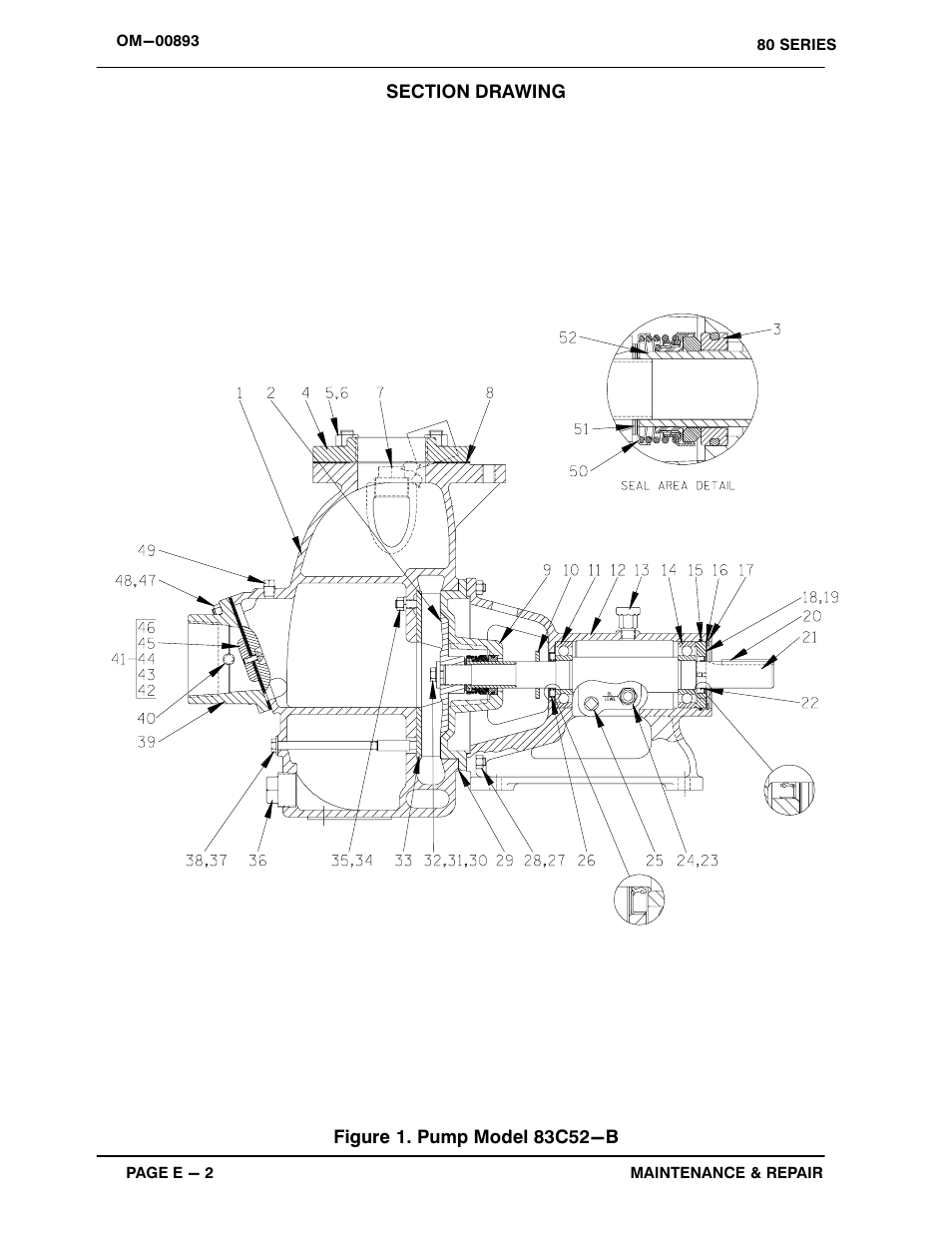 Section drawing | Gorman-Rupp Pumps 83C52-B 1337266 and up User Manual | Page 23 / 32