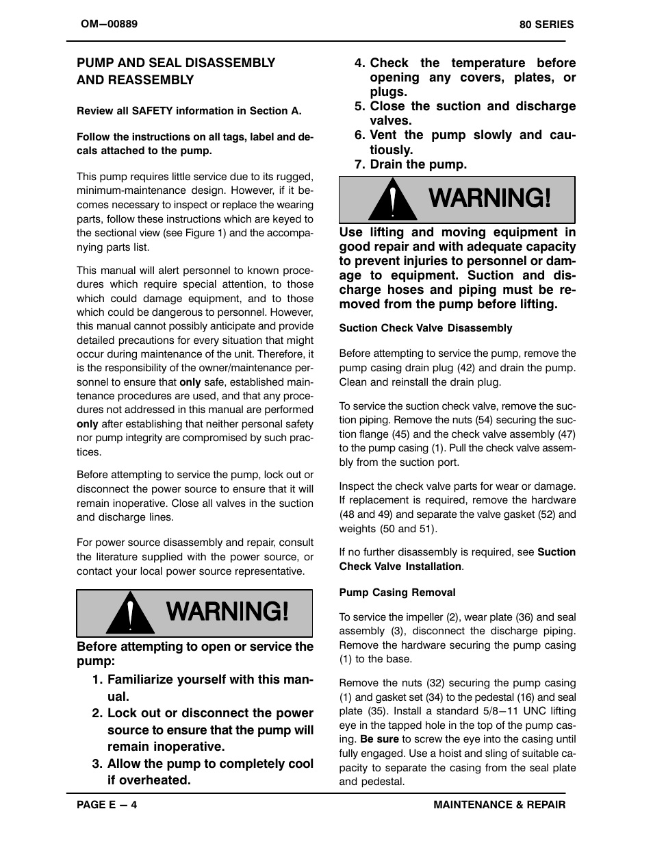 Pump and seal disassembly and reassembly | Gorman-Rupp Pumps 83D20-B 733876 and up User Manual | Page 25 / 32