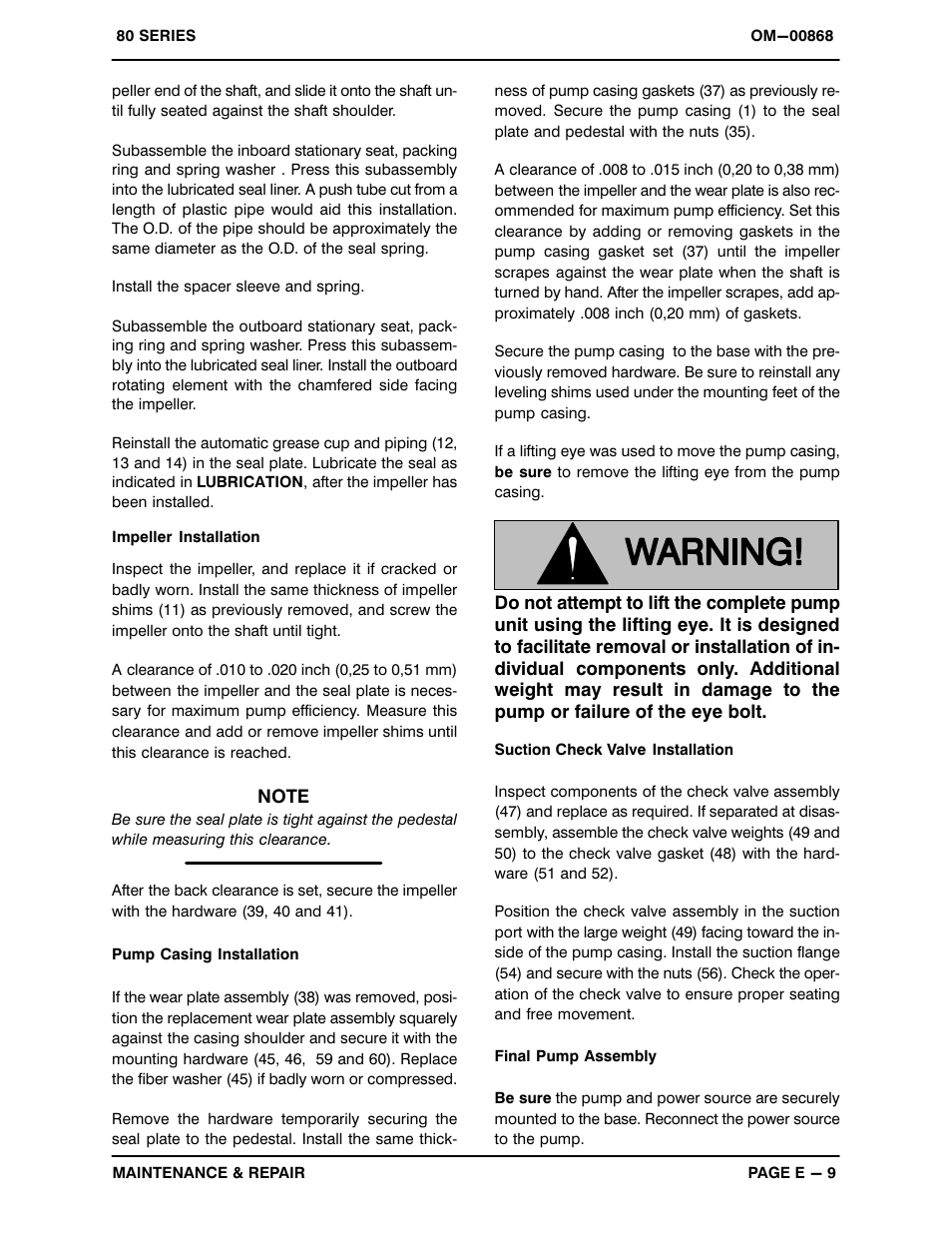 Gorman-Rupp Pumps 83B2-B 1063841 and up User Manual | Page 30 / 33
