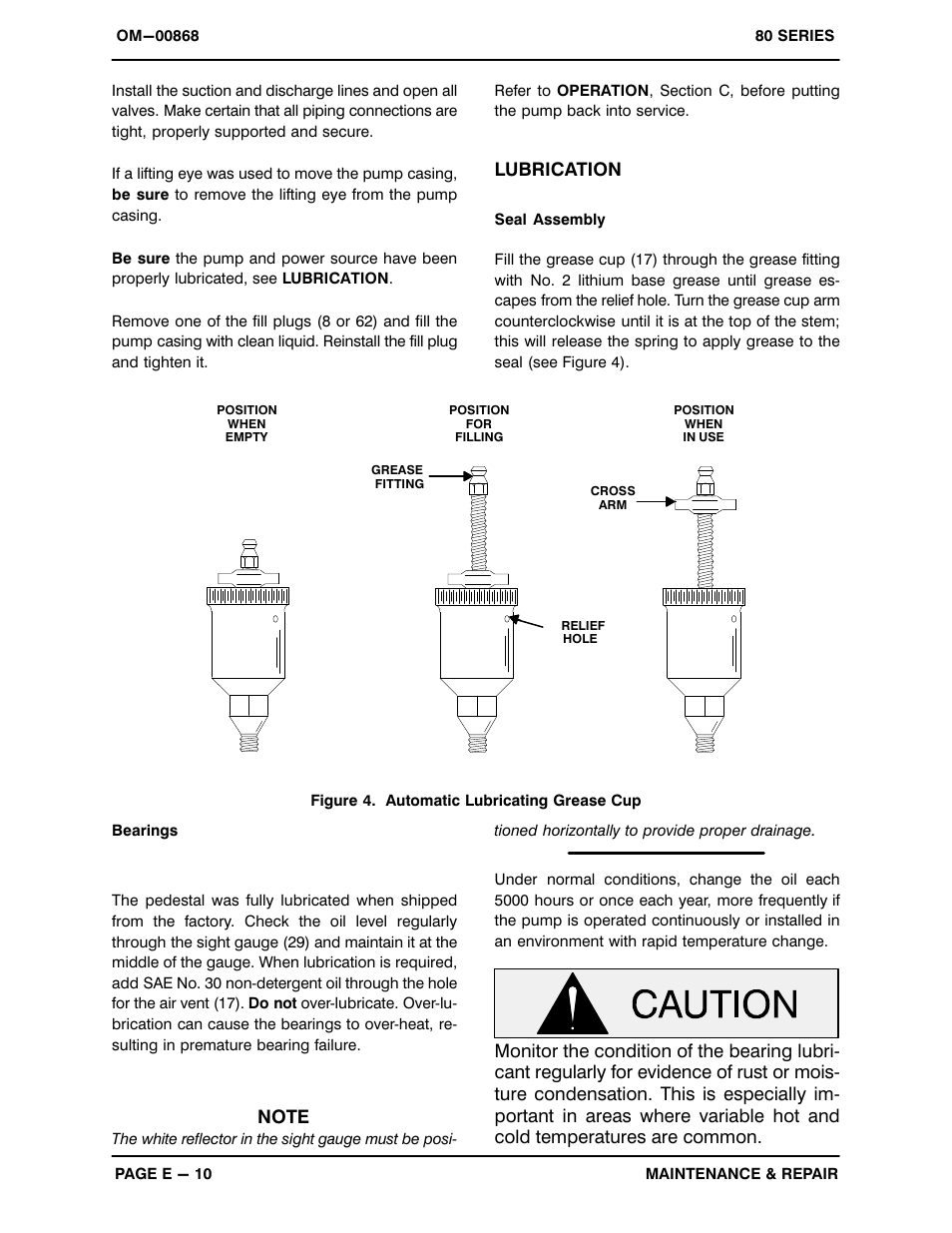 Lubrication | Gorman-Rupp Pumps 83B2-B 1063841 and up User Manual | Page 31 / 33