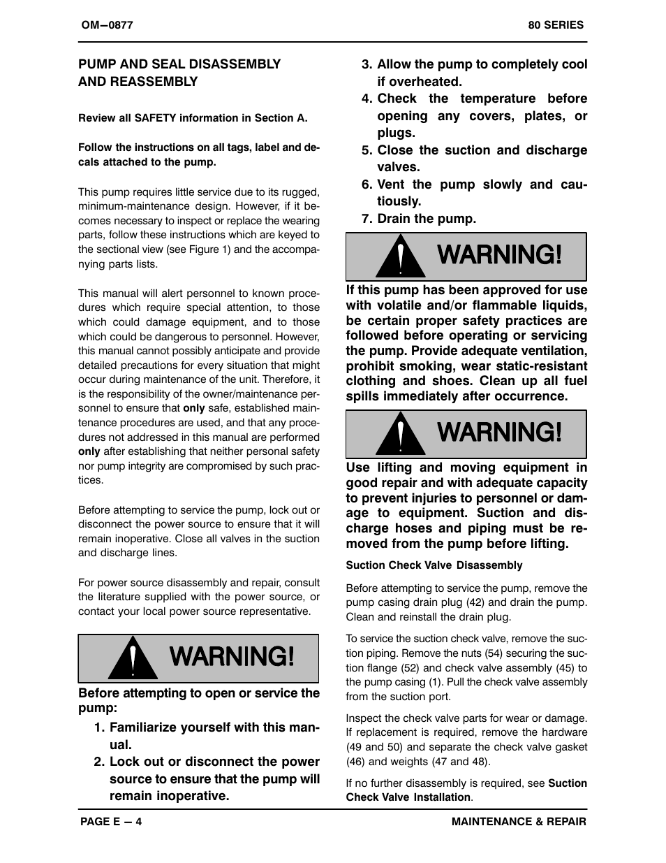 Pump and seal disassemblyand reassembly | Gorman-Rupp Pumps 83B3-B 1059514 and up User Manual | Page 26 / 33