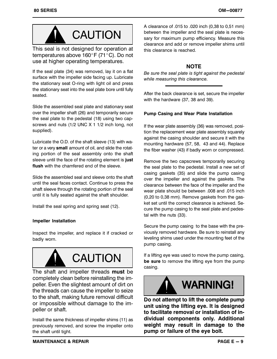 Gorman-Rupp Pumps 83B3-B 1059514 and up User Manual | Page 31 / 33