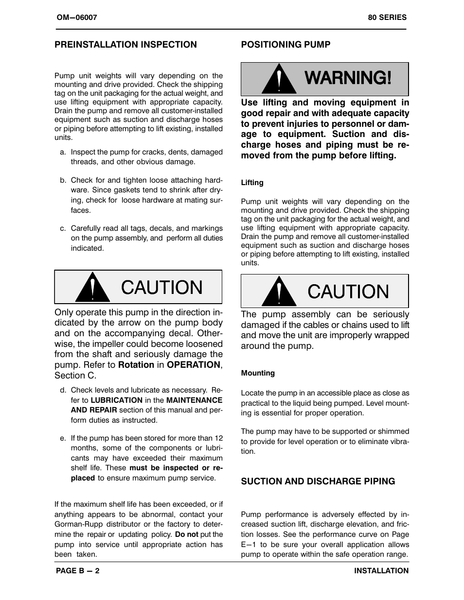 Gorman-Rupp Pumps 83B31-B 1364724 and up User Manual | Page 9 / 32