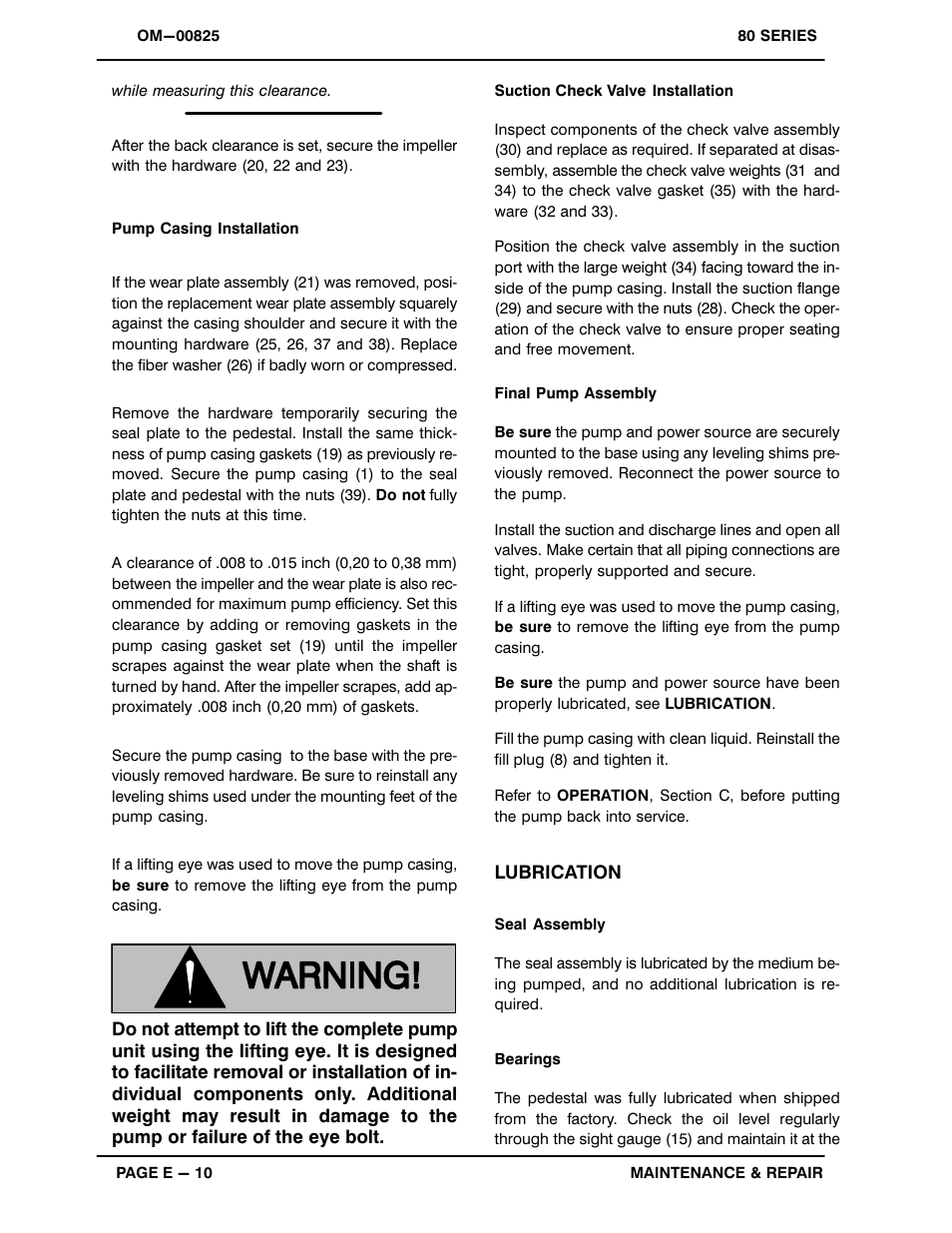 Gorman-Rupp Pumps 82E52-B 684918 thru 1327231 User Manual | Page 29 / 31