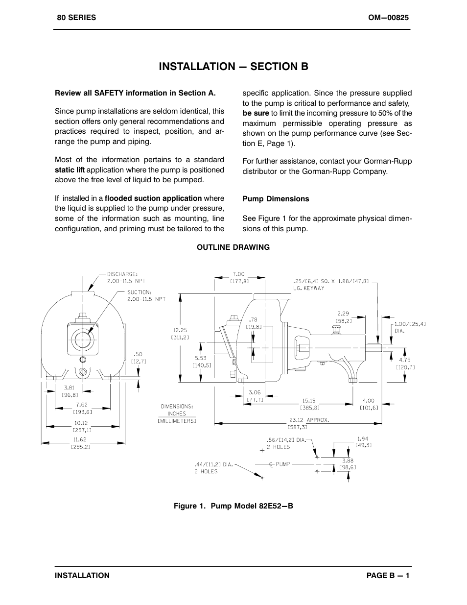 Installation - section b | Gorman-Rupp Pumps 82E52-B 684918 thru 1327231 User Manual | Page 7 / 31