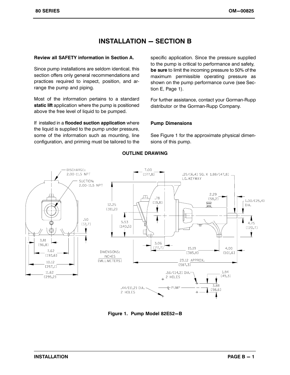 Installation - section b | Gorman-Rupp Pumps 82E52-B 1327232 and up User Manual | Page 7 / 32