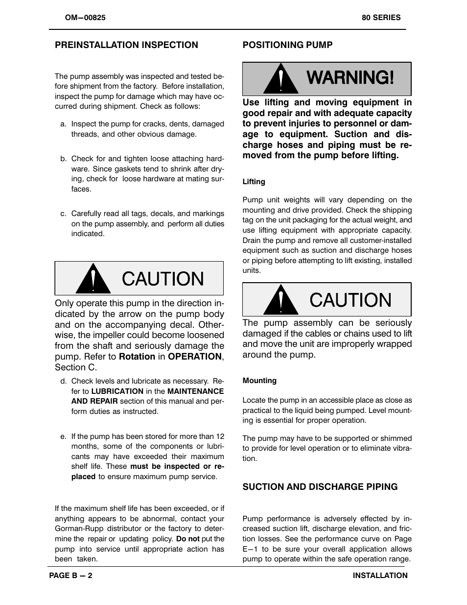 Gorman-Rupp Pumps 82E52-B 1327232 and up User Manual | Page 8 / 32