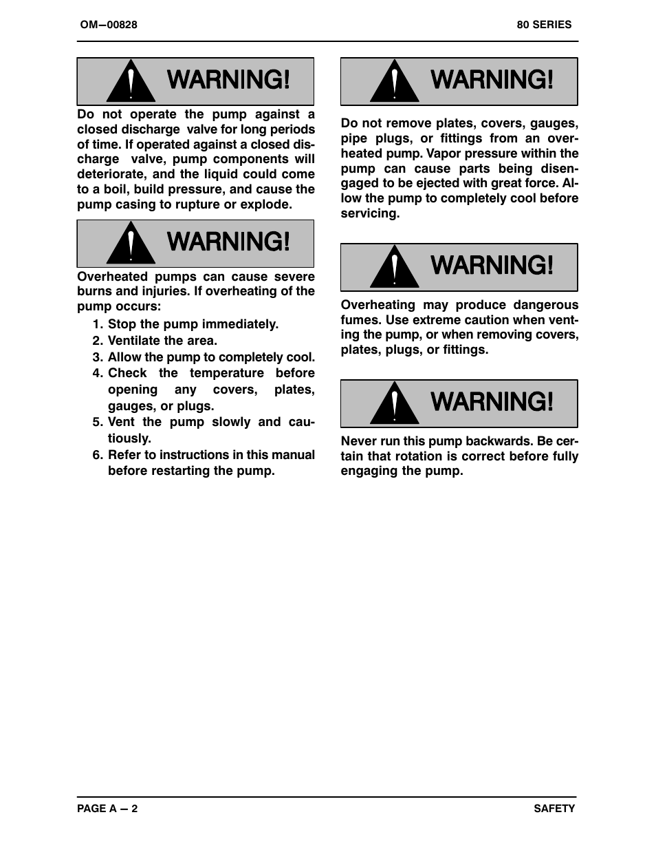 Gorman-Rupp Pumps 82H2-B 716064 and up User Manual | Page 6 / 30