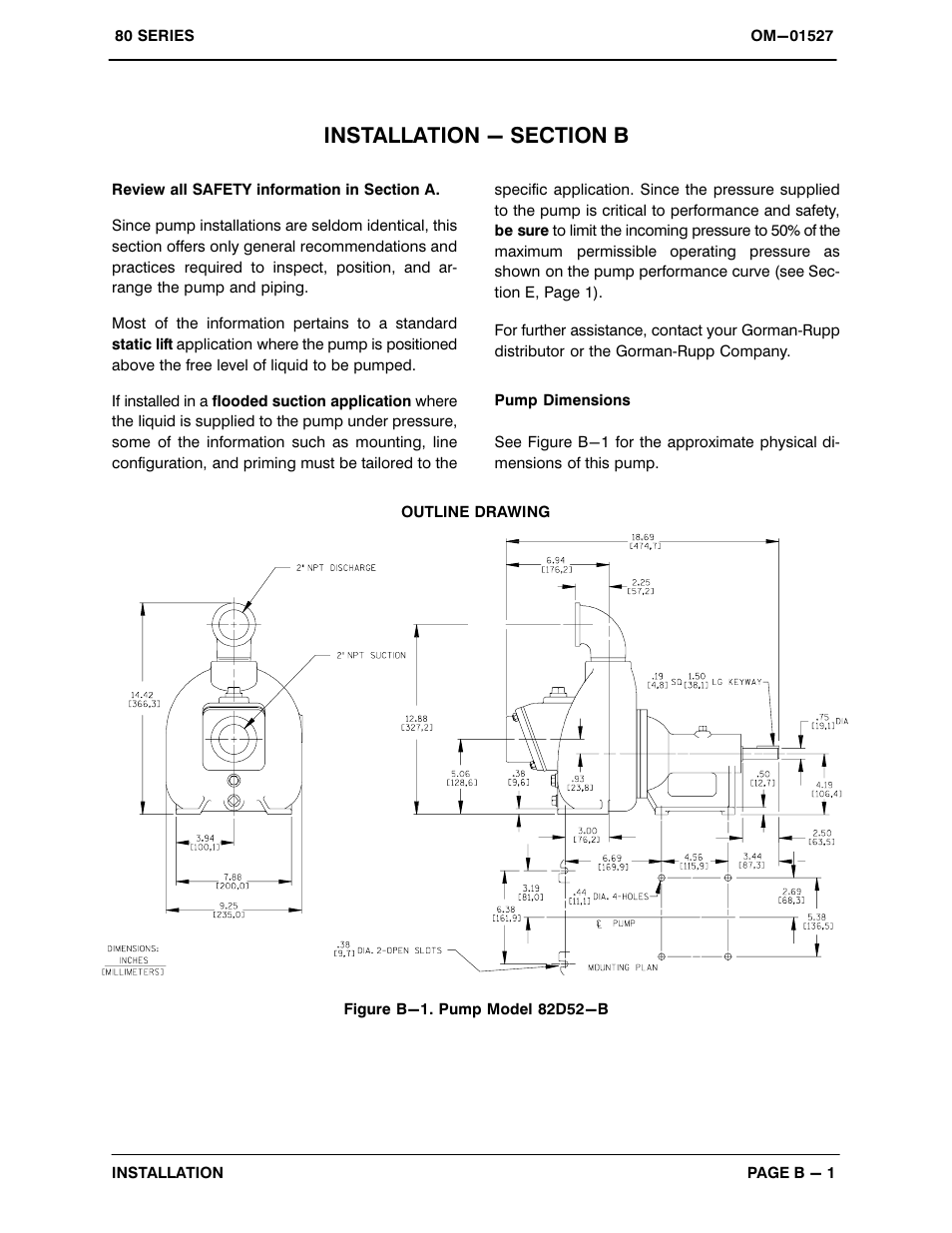 Installation - section b | Gorman-Rupp Pumps 82D52-B 1244432 and up User Manual | Page 7 / 30