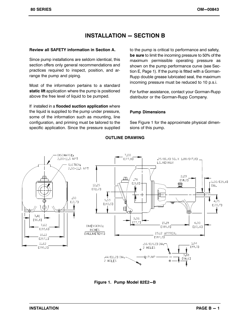 Installation - section b | Gorman-Rupp Pumps 82E2-B 717191 and up User Manual | Page 8 / 31