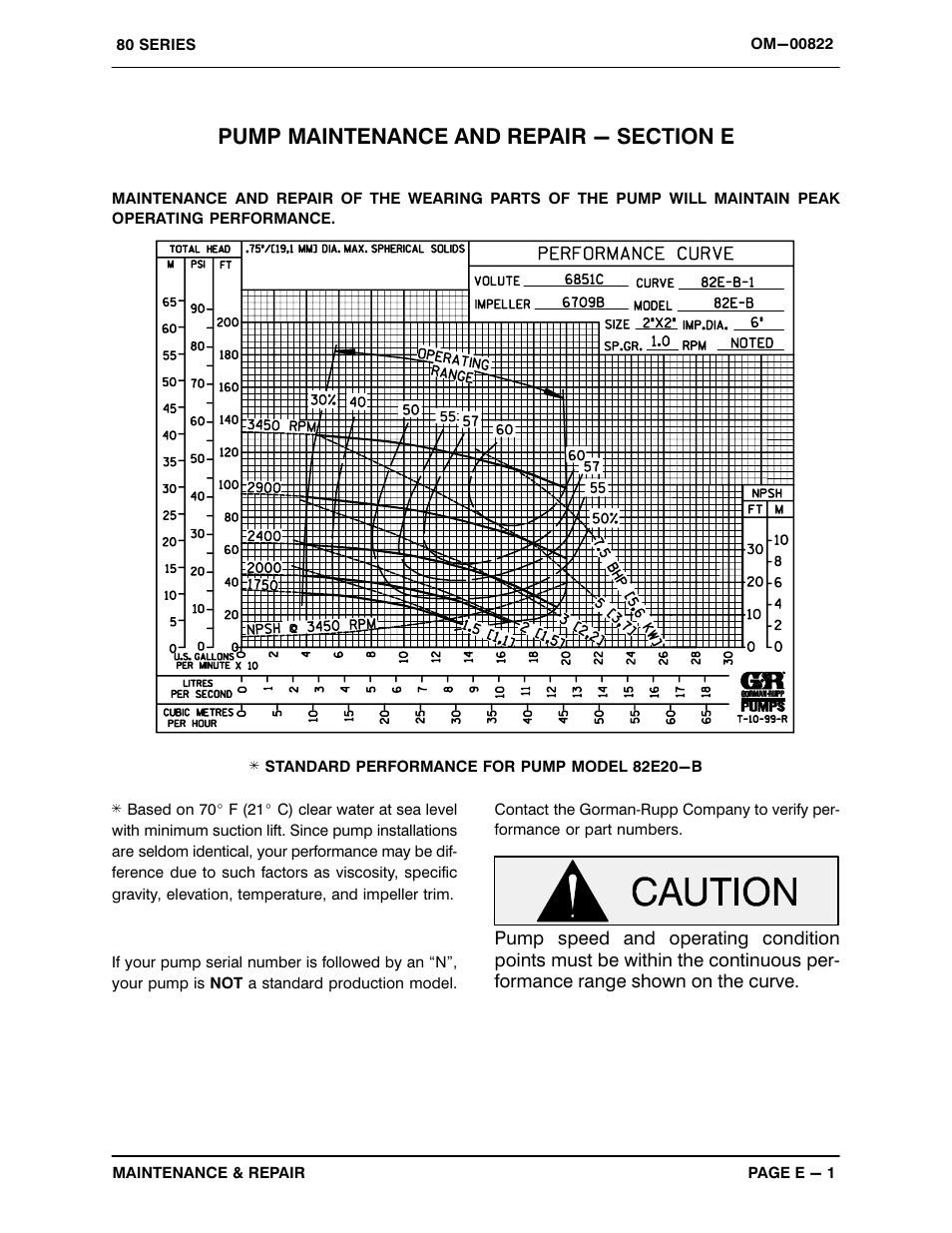 Pump maintenance and repair - section e | Gorman-Rupp Pumps 82E20-B 717487 and up User Manual | Page 19 / 29