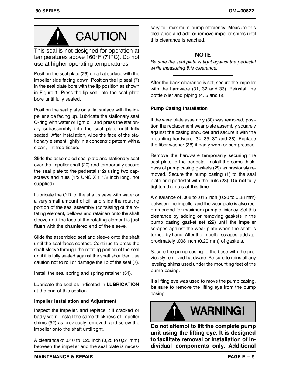 Gorman-Rupp Pumps 82E20-B 717487 and up User Manual | Page 27 / 29