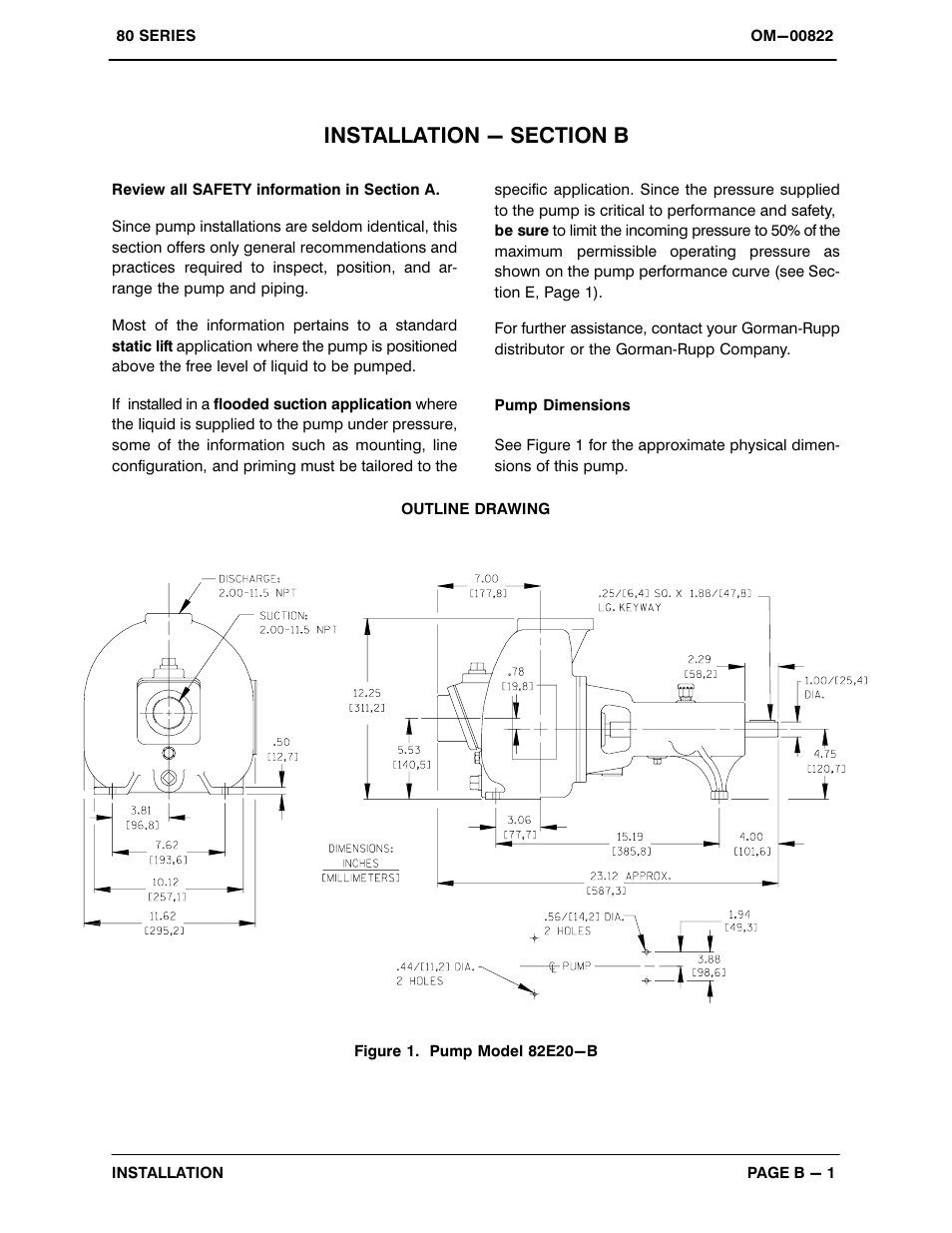 Installation - section b | Gorman-Rupp Pumps 82E20-B 717487 and up User Manual | Page 7 / 29