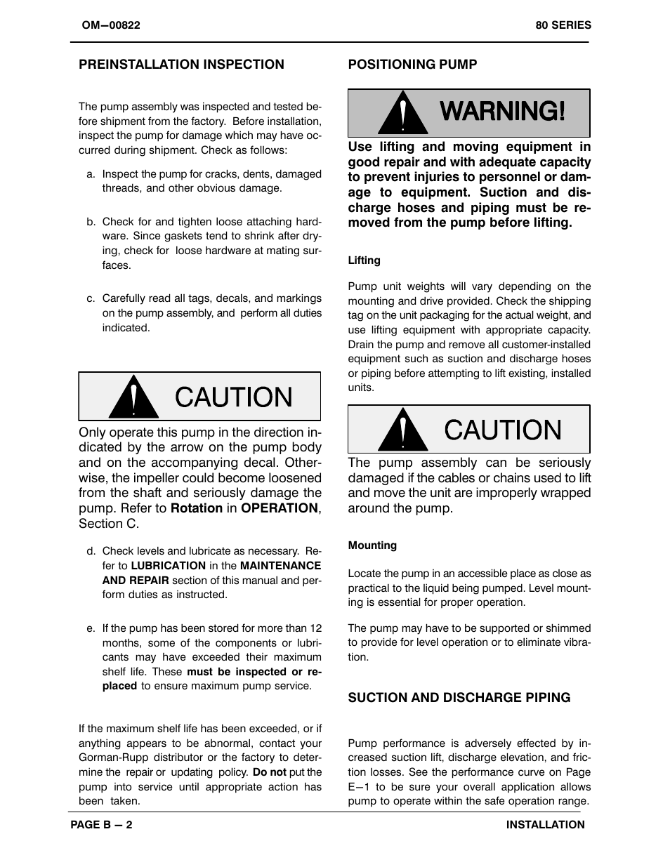 Gorman-Rupp Pumps 82E20-B 717487 and up User Manual | Page 8 / 29