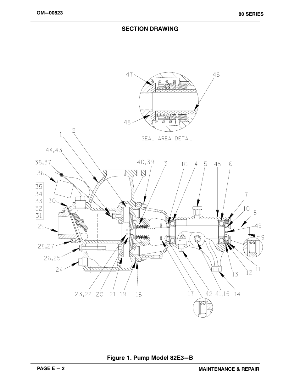 Figure 1. pump model 82e3−b | Gorman-Rupp Pumps 82E3-B 717465 and up User Manual | Page 21 / 30