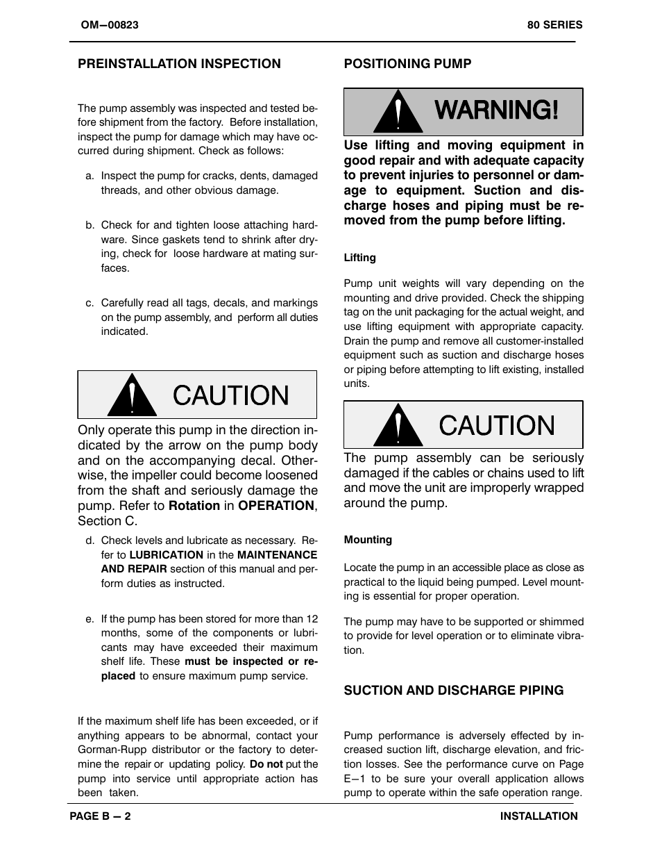 Gorman-Rupp Pumps 82E3-B 717465 and up User Manual | Page 8 / 30