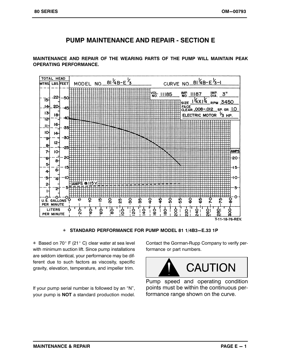 Gorman-Rupp Pumps 81 1/4B3-E.33 1P 24971 and up User Manual | Page 19 / 26